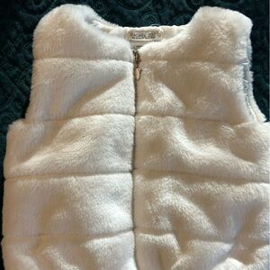 Rachel Zoe Girls Faux Fur Vest White